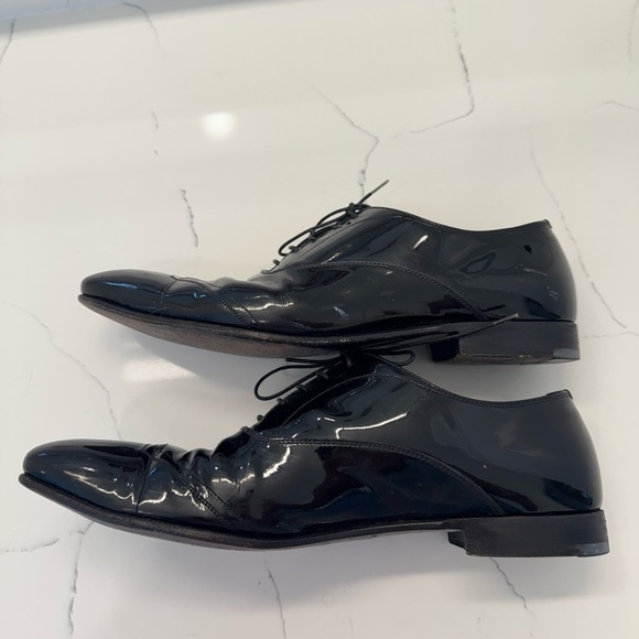 Men’s Prada Black Patent Leather Oxford Shoes- Men’s 10 - Picture 7 of 12